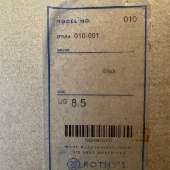 Rothy’s High too Sneakers Black NEW - Picture 3 of 3